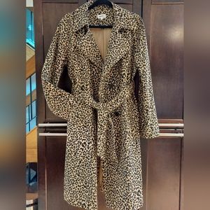 Cheetah print trench size L